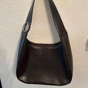 Oroton chocolate brown hobo shoulder bag EUC